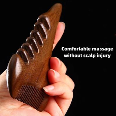 Marrom Sandalia Natural Gua Sha Scalp Massagem Pincel Ferramenta de Guasha de Madeira para Cabeça Corpo Relaxar Massagista Cuidados com a Saúde do Cabelo Beleza