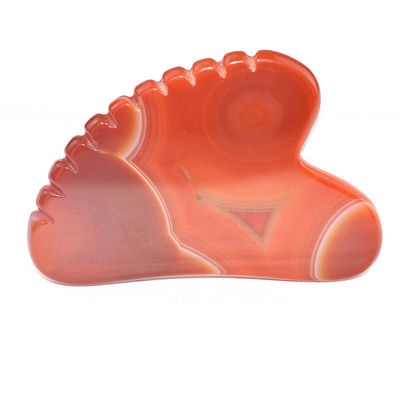 Logotipo personalizado DisponívelD Natural Carnelian Facial Jade Guasha Ferramenta de Cuidados da Pele para Massagem do Corpo Necessidades de Equipamento