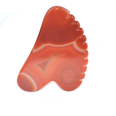 Logotipo personalizado DisponívelD Natural Carnelian Facial Jade Guasha Ferramenta de Cuidados da Pele para Massagem do Corpo Necessidades de Equipamento