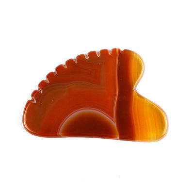 Forma de coração Carnelian Gua Sha Scraping Massage Board With Teeth Red Agate Guasha Facial Body Massager Skincare Spa Relax Tool para Spa