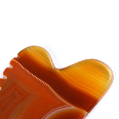Forma de coração Carnelian Gua Sha Scraping Massage Board With Teeth Red Agate Guasha Facial Body Massager Skincare Spa Relax Tool para Spa