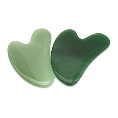 2024 Massagem Guasha Scarping Verde Aventurine Gua Sha Tabela para drenagem linfática