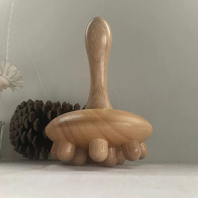 2024 Cup Mushroom Body Contour Roller Linfático Drainage Therapy Gua Sha Massagista de Ponto de Trigger de Madeira para Performance