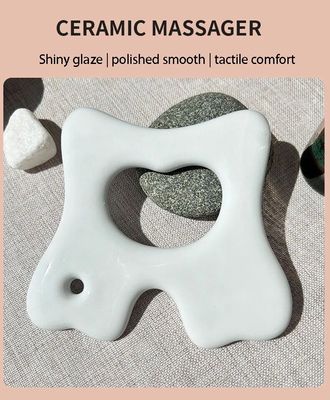 Ferramenta de cuidados com a pele de beleza Facial Gua Sha Board para massagem cerâmica e relaxamento muscular
