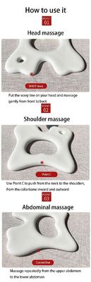 Ferramenta de cuidados com a pele de beleza Facial Gua Sha Board para massagem cerâmica e relaxamento muscular