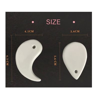Ferramenta de massagem corporal tradicional de placa de cerâmica Gua Sha para pele antienvelhecimento e brilhante