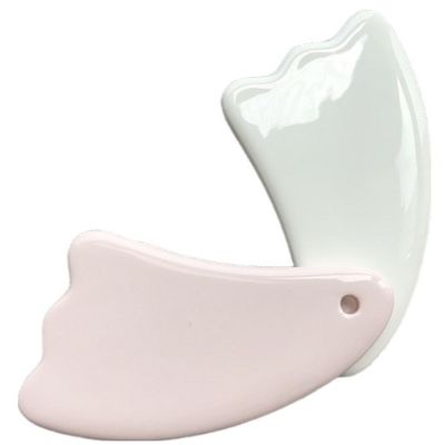 Logotipo personalizado Disponível Mini Massagem Cerâmica Gua Sha Ferramenta para Corpo Pescoço Rosto Auto Cuidados da Pele Spa Facial Beauty Lifting
