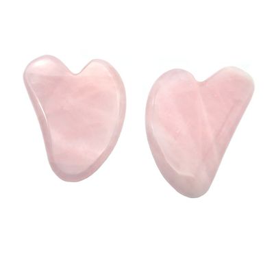 112*58mm Forma de peixe Rosa Quartz Guasha Plate/ Crystal Gua Sha Board para Terapia Holística do Corpo