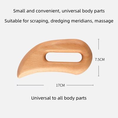 Body Self Skin Care Spa Facial Lifting Salão de beleza Ferramenta de massagem Gua Sha de madeira com logotipo personalizado e cor marrom
