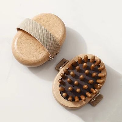 Escovinha de Gua Sha de Madeira de Faixa portátil para massagem doméstica Meridianos de dragagem e melhoria da rotina de cuidados da pele em casa