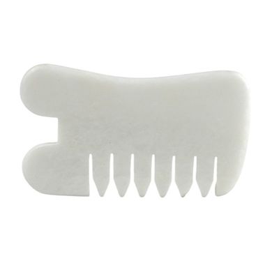 Natural Xiuyan Jade Gua Sha Scalp Massage Comb Guasha Head Massager Hair Health Care Salão de beleza Ferramenta para Massagem Muscular
