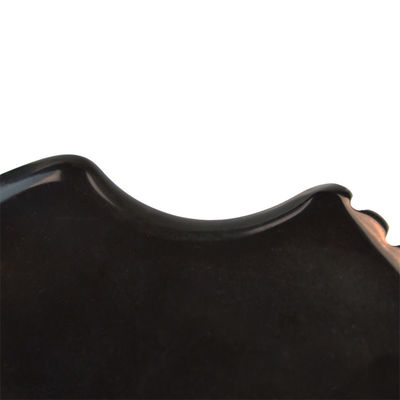Logotipo personalizado Sawtooth Black Bian Stone Body Facial Massage Guasha Board para 2024 Chegadas e Logotipo personalizado Disponível