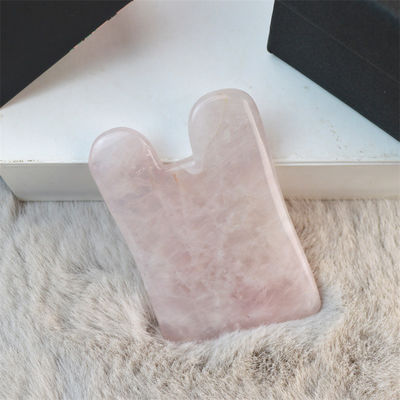 2024 Chegadas Rosa Natural Quartzo Rosa Jade Gua Sha Massagem Pente de Cabelo Massagem Guasha Raspagem de Cabeça Massagem Facial Massagem Ferramenta