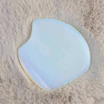 Massagista Opalite Guasha Pescoço Cuidado da Pele do Rosto Spa Elevação Facial Beleza Concha Forma Natural Opal Gua Sha Ferramenta de Massagem Facial