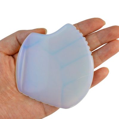 Massagista Opalite Guasha Pescoço Cuidado da Pele do Rosto Spa Elevação Facial Beleza Concha Forma Natural Opal Gua Sha Ferramenta de Massagem Facial