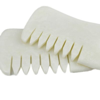 Jade Branco Guasha Hair Salp Ferramentas de Massagem raspagem Ferramenta de Massagem Gua Sha Comb Jade Para Rosto Pescoço Cabeça E Corpo