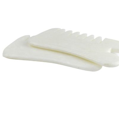 Jade Branco Guasha Hair Salp Ferramentas de Massagem raspagem Ferramenta de Massagem Gua Sha Comb Jade Para Rosto Pescoço Cabeça E Corpo