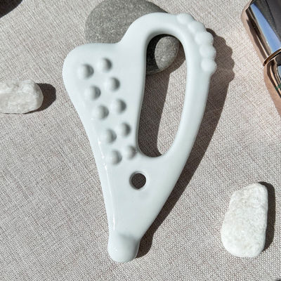 Cuidados com a pele Gua Sha Massagista Facial Guasha Ferramenta de drenagem linfática para massagem facial e corporal Quadro cerâmico Guasha