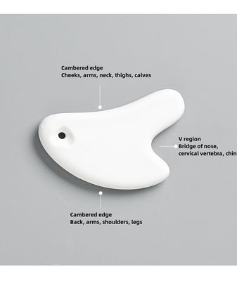 Ferramenta de massagem cerâmica de Guasha para drenagem linfática e placa Gua Sha de grau médico