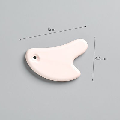 Auto Cuidado da Pele Spa Facial Lifting Salão de beleza Equipamento Forma de coração Mini Massagem Cerâmica Gua Sha Ferramenta para Massagista Facial