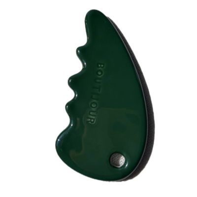 Massagista facial Gua Sha Stone em cor verde para auto-cuidado da pele e salão de beleza