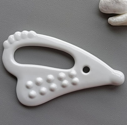 Auto Cuidado da Pele Spa Facial Lifting Forma do Coração Massagem Cerâmica Gua Sha Ferramenta Guasha Pedra para Rosto Branco