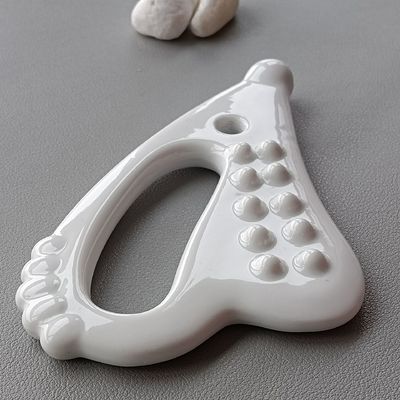 Auto Cuidado da Pele Spa Facial Lifting Forma do Coração Massagem Cerâmica Gua Sha Ferramenta Guasha Pedra para Rosto Branco