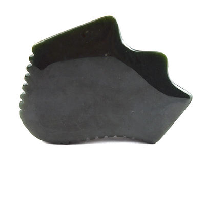 Massagista Facial Nefrita Natural Heitiana Jade Gua Sha Massagem Ferramenta Logotipo Personalizado Guasha Pedra Corpo Auto Cuidado da Pele Spa Salão de Beleza