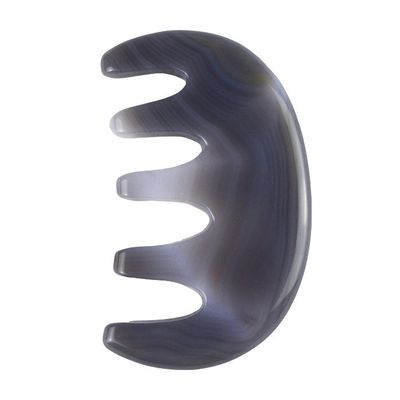Massagista Corpo Agate Natural Gua Sha Cabeça Massagem Peite Guasha Facial Spa Cuidados da Pele Salão de beleza Ferramenta escova de cabelo