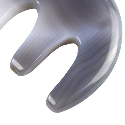 Massagista Corpo Agate Natural Gua Sha Cabeça Massagem Peite Guasha Facial Spa Cuidados da Pele Salão de beleza Ferramenta escova de cabelo