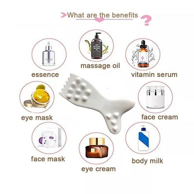 Ferramenta de massagem facial Gua Sha de cerâmica Logotipo personalizado Guasha Tabela para a pele do rosto do corpo SPA Massagem de terapia de acupuntura