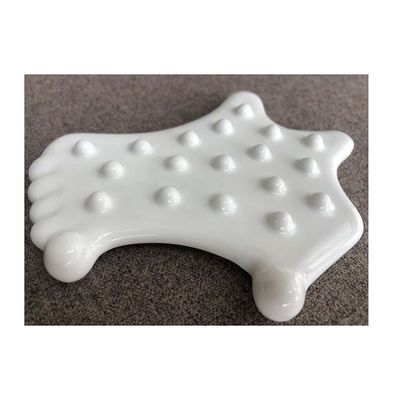 Levante sua pele e relaxe seus músculos sem esforço com a ferramenta de massagem Gua Sha de cerâmica branca