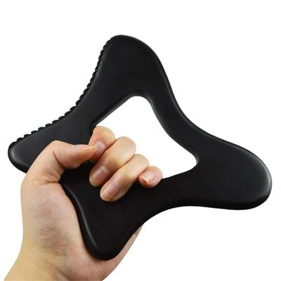 Logotipo personalizado Guasha Stone Black Bian Stone Gua Sha Massage Tool para relaxamento corporal e autocuidado da pele