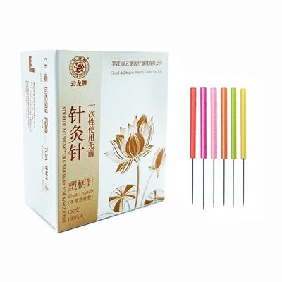 Ferramentas de massagem 100 PCS Menos dor Colourful Plastic Handle Agulhas de acupotomia pequena faca Agulha para logotipo personalizado Disponível