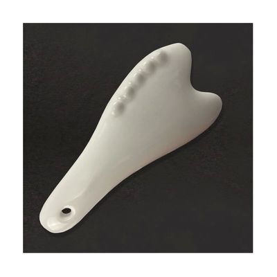 Ferramenta de Massagem Gua Sha de Cerâmica Branca para Massagem Facial e Corporal de Acupressão Experimente os Benefícios