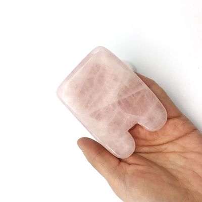 Forma de peixe Rosa Quartz Cristal em pó Guasha Face Gua Sha Ferramentas para Jade Natural Cuidados de Saúde Massagem Cervical Alivio da Dor