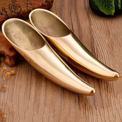 Experimente o poder da Gua Sha raspando chifre ferramenta corporal latão Guasha para massagem muscular do rosto e do corpo reduzir a celulite