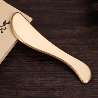 Massagem corporal Gua Sha Kit de ferramentas de latão placa de raspagem de massagem de forma côncava placa para pescoço e pernas