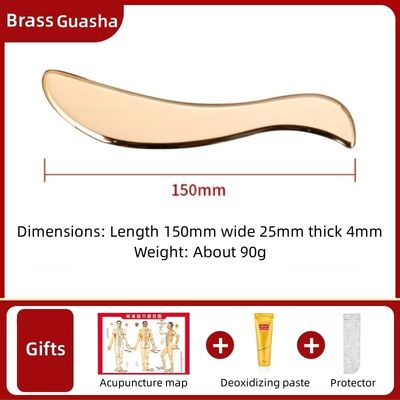 Massagem corporal Gua Sha Kit de ferramentas de latão placa de raspagem de massagem de forma côncava placa para pescoço e pernas