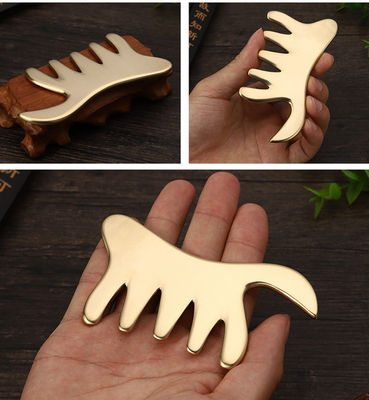 Peito de cobre ouro latão Gua Sha Tabela Massagem corporal ferramenta para SPA acupuntura raspagem