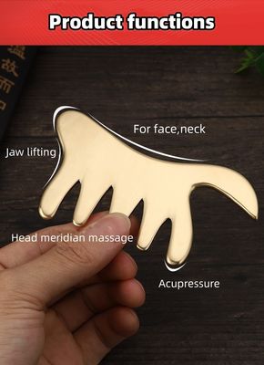 Peito de cobre ouro latão Gua Sha Tabela Massagem corporal ferramenta para SPA acupuntura raspagem
