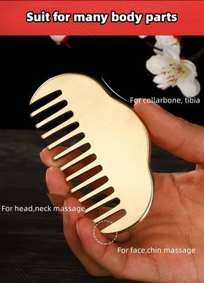Ferramenta de raspagem facial de Gua Sha 100% de latão para melhorar a circulação sanguínea e a massagem
