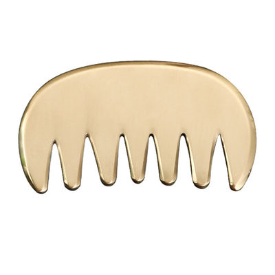 Músculos do Corpo Brass Natural Gua Sha Tabuleiro Escalpe Massagem Pente Guasha Pedra Cabeça Massagista Cuidados com o cabelo Salão de beleza Ferramenta