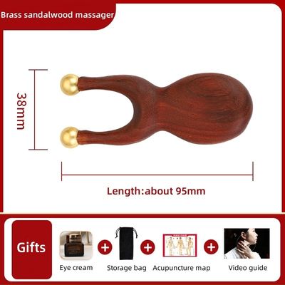 Função de Massagem de Cuidados de Saúde do Corpo Brass Sandalwood Manual de Acupressão Reflexologia Massagem Guasha Ferramenta Para Cuidados de Olho Nariz Ouvido