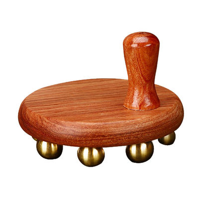 Logotipo personalizado Levante o nervo do couro cabeludo Ferramenta Guasha Brass Ferramentas de massagem do couro cabeludo de madeira Para a cabeça do corpo Scalp Gua Sha Massagem do nervo