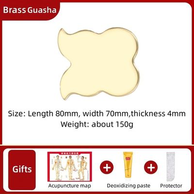 Logotipo personalizado DisponívelBrass Metal Gua Sha Scraping Board para Facial Spa Massager Meridian Massage Skincare Tool Home