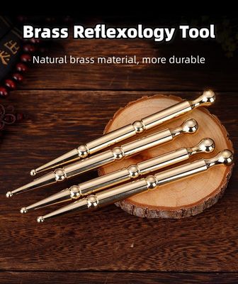 Proba de corpo de metal Acupressão caneta avançada de latão acupuntura terapia de orelha massagista para massagem corporal
