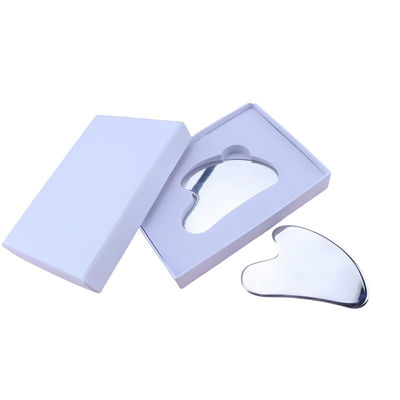 Equipamento de massagem Logotipo personalizado Disponível Prata Antienvelhecimento 304 Aço Inoxidável Metal Gua Sha Face Roller Eye Cream Stick