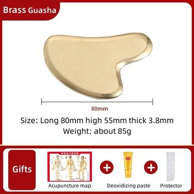 Massagista Corpo Forma do Coração Brass Natural Metal Gua Sha Scraping Board para Meridian Massage e Massagem Muscular