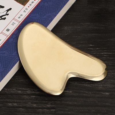 Massagista Corpo Forma do Coração Brass Natural Metal Gua Sha Scraping Board para Meridian Massage e Massagem Muscular